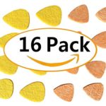 Best Value Pack: 16 Pack Ukulele & Bass Felt Picks, 8 Soft Felt (Yellow Color) and 8 hard Felt (Orange Color)
