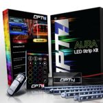 OPT7 Aura All-Color LED Underglow Lighting Kit with SoundSync Music – 4 Rigid Aluminum Waterproof Glow Bars