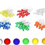 Waycreat 120 Pieces Diffused 3mm LED Emitting Diodes Light Assorted Kit for Arduino White Red Blue Yellow Green Orange Lights (6 Colors x 20pcs)