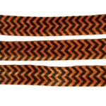 YYCRAFT 5/8″ Fold Over Elastic Stretch Foldover FOE Elastics for Hair Ties Headbands Variety Color Pack 20 Yards (Halloween Orange Chevron)