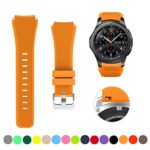 Minggo Bands for Samsung Gear S3 Frontier/Classic Watch Silicone Bracelet, Sports Silicone Band Strap Replacement Wristband for Samsung Gear S3 Frontier/S3 Classic (Orange)