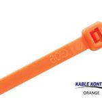 11″ Color Cable Ties, 50 lb. Test, (100 Pack – All One Color) (Orange)