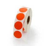 Orange Round Color Coding Inventory Labeling Dot Labels / Stickers – 1 Inch Round Labels 1000 Stickers Per Roll
