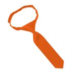 Jacob Alexander Infant’s Toddler’s 8″ Pretied Ready Made Solid Color Hook and Loop Band Tie – Orange