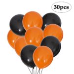 BinaryABC Halloween Latex Balloon,Black and Orange Balloons,Halloween Party Decorative,2 Colors,50 Pcs(12 inches)