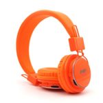 Multifunction Headphones with Radio and Micro SD Card Player, GranVela A809 Foldable Hi Definition Headset with Detachable Cable and In Line Mic for Girls, Boys,Kids and Adults- Orange