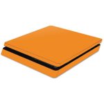 MightySkins Skin for Sony PS4 Slim Console – Solid Orange | Protective, Durable, and Unique Vinyl Decal wrap Cover | Easy to Apply, Remove, and Change Styles | Made in The USA