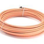THE CIMPLE CO – 50 Feet Direct Burial Coaxial Cable| Proudly Made in The USA RG6 Coax Cable Rubber Boot – Outdoor Connectors | (Orange) – Designed for Waterproof and to Be Burried