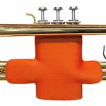 Trumpet valve protector guard with hook and loop closure in colors and patterns – Trumpet Valve Guard Legacystraps Orange