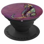 Cat Color Illustration Purple Teal Orange 2018 Edition – PopSockets Grip and Stand for Phones and Tablets