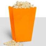 Amscan Party Ready Large Popcorn Favour Box, Orange Peel, Paper, 7″ x 5″, Pack of 10