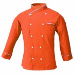 Leorenzo Creation NP-07 Men’s Chef Coat Without Piping (Size- XXL, Orange Colour)
