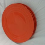 Rachael Ray (Tangerine) Orange Double Ridge Dinner Plate 11” (Set of 4)