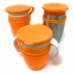 Koaii Baby Custom Silicone Lids Compatible for All Munchkin Miracle 360 Cups. More Color Combination Available. Set of Three in Orange, Orange & Orange.