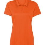Women’s Dry-Fit Golf Polo Shirts 3-Button Golf Polo’s in 20 Colors XS-3XL Shirt ORANGE-3XL