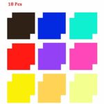 18 Pack Colored Overlays Transparency Color Film Plastic Sheets Correction Gel Light Filter Sheet, 8.5 by 11 Inch,9 Assorted Colors