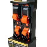 Premium Cam Buckle Tie Downs – 2 Pk – 12 Ft – 300 Lbs Load Cap – 900 Lbs Break Strength – Cargo Straps for Moving Appliances, Lawn Equipment, Motorcycles, etc. – ORANGE