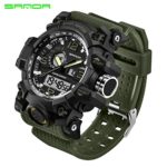 SANDA Men’s Digital Watch Large Face LED Wrist Watches Military Sports Electronic Quartz Outdoor Stopwatch Alarm Army Watch