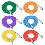 Silverback Roar XLR Patch Cable Color 6 Pack, 6ft. Premium Microphone Cable – Red Blue Yellow Orange Purple Green