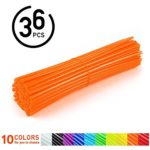 VGEBY 36Pcs Spoke Skins,Motorcycle Dirt Bike Enduro Wheel Motocross Spoke Skins Rims Covers Road Guard Wraps Coats -10 Colors (Color : Orange)