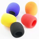 Zicome 5 Pack Foam Microphone Cover Ball Type Windscreen in Black, Blue, Orange, Yellow, Red