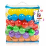 Glory kids pitt balls 100pcs colorful ocean balls Perfect 2.5 inch diameter (BPA Free) Soft and pleasant for children, crush proof. desinged pvc reuse storage bag