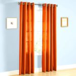 Gorgeous Home (MIRA) 2 Panels Solid Grommet Faux Silk Window Curtain Drapes Treatment in 63″ 84″ 95″ 108″ Length and Many Colors (Orange, 84″ Standard)