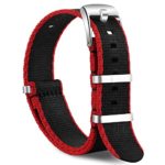 OLLREAR Nylon Watch Strap Replacement Canvas Woven Fabric Watch Band -15 Colors & 2 Sizes – 20mm, 22mm