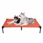 Veehoo Cooling Elevated Dog Bed – Portable Raised Pet Cot with Washable & Breathable Mesh, No-Slip Rubber Feet for Indoor & Outdoor Use, Standard Package, X Large | Orange