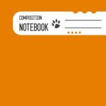Composition Notebook College Ruled: 7.5 x 9.75 Lined Notebook Journal for Handwriting, Orange Color, Cute Design, 108 Pages, White Paper, Soft Cover (Smart Notebooks for Men, Women, Kids)