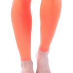 Doc Miller Premium Calf Compression Sleeve 1 Pair 20-30mmHg Strong Calf Support Multiple Colors Graduated Pressure for Sports Running Muscle Recovery Shin Splints Varicose Veins (Orange, X-Large)