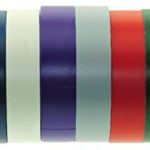 10 Colors 3/4″ Electrical Tape UL 723 Code Black Gray Blue Red Green White Orange Purple Yellow Brown Contractor Grade Pro Pack PVC Vinyl Rubber Adhesive Marking Labeling Coding 7 mil .75 in 66′ Roll