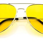 Classic Aviator Style Metal Frame Sunglasses Colored Lens