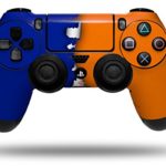 Vinyl Skin Wrap for Sony PS4 Dualshock Controller Ripped Colors Blue Orange (CONTROLLER NOT INCLUDED)