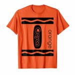 Orange Crayon Halloween Couple Friend Group Costume T-shirt
