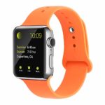 YunTree Compatible with Apple Watch Band 38mm/40mm S/M Size iWatch Sports Band Replacement for Women Man Apple Watch Series 4/3/2/1 Size Comfortable Silicone Strap-Orange