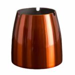 OILP Large Ashtray for Cigarettes Outdoor Windproof Ashtrays for Patio Beautiful Tabletop Decorative Stainless Steel Ashtray for Home/Office(Large,Orange)