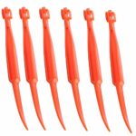 SODIAL 6PCS Easy Orange Citrus Peeler in Bright Orange Color Kitchen Tool