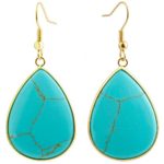 SUNYIK Women’s Stone Slice Dangle Drop Earrings for Women,Mother’s Day Gift