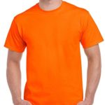 Gildan Men’s Ultra Cotton Tee, Safety Orange Large