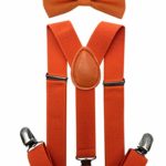 CD Kids, Toddlers Suspender and Bow Tie Set, Adjustable Set and Colors for Boys and Girls (Orange)