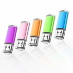 Kootion 5 X 8GB USB 2.0 Flash Drive Bulk Thumb Drives Memory Stick Jump Drive Zip Drive with Led Indicator,Blue/Orange/Green/Purple/Rose(8GB,5pack Mix Color)