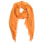 Scarves for Women: Lightweight Elegant Solid colors Fashion Scarf by MIMOSITO (Orange)