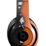 Skin Decal Wrap for Beats Studio 2 and 3 Wired and Wireless Ripped Colors Black Orange Headphones NOT Included