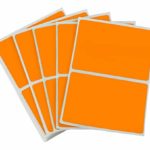 ChromaLabel 2 x 3 inch Name Tag Stickers | 150 Labels/Pack (Orange)