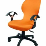 Deisy Dee Computer Office Chair Covers Pure Color Universal Chair Cover Stretch Rotating Chair Slipcovers Cover ONLY Chair Covers C098 (Orange)