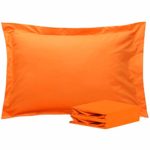 NTBAY Standard Pillow Shams, Set of 2, 100% Brushed Microfiber, Soft and Cozy, Wrinkle, Fade, Stain Resistant, Standard, Orange
