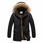 Teresamoon Men Winter Warm Hooded Zipped Thick Solid Fleece Coat Cotton-Padded Jacket (Most Wished & Gift Ideas)
