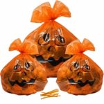 Gift Boutique 12 Pack Plastic Pumpkin Thanksgiving Leaf Bags Decorations 12 Pack Large & Small Orange Fall Leaves Garbage Trash Bag 4 of 36 x 48 and 8 of 24 x 30 for Autumn Outdoor Lawn Yard Decor