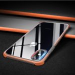 iPhone XS case,iPhone x case, EMEYGROUP Shockproof Flexible Bumper TPU + Soft TPE Clear Silicone Transparent Back Case for iPhoneX Anti-Knock Protective Corners Cover iPhone 10s Coque Fundas (Orange)